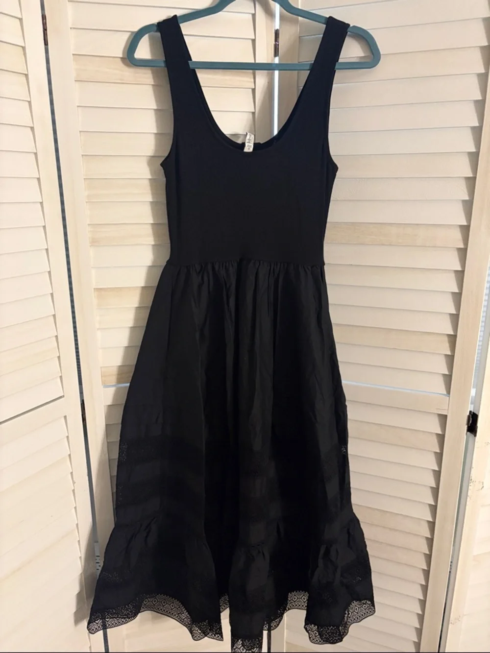 torrid Black Midi Dress with Lace Hem - Picture 6 of 6